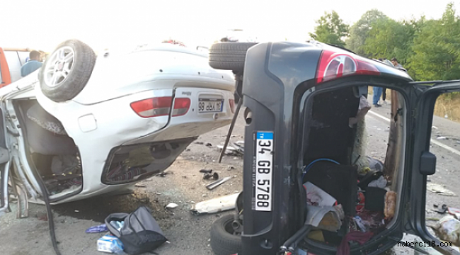 Çankırı'nın Kurşunlu İlçesinde Meydana Gelen Trafik Kazasında 6'sı Ağır 8 Kişi Yaralandı