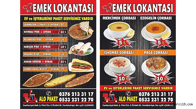 Emek Lokantası Paket Servisleriyle Hizmetinizde