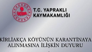 Son Dakika Kirliakça Köyü Karantinaya Alındı