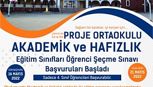 Hacı Murad-ı Veli Proje İmam Hatip Ortaokulu Sınav Başvuruları Başladı