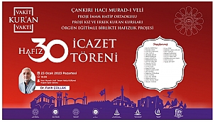 Hacı Murad-ı Veli İHO'da Hafızlık İcazet Merasimi Düzenleniyor