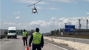 Cayrokopter/Helikopter ile Havadan Trafik Denetimine Başlandı