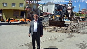 Ilgaz'da Çarşı İçi Yol ve Kaldırım Düzenlemeleri Başladı