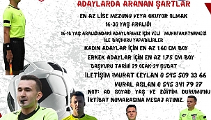 Çankırı'da Futbol Aday Hakem Kursu Açılıyor