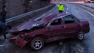 Çankırı-Korgun Karayolunda Tek Taraflı Trafik Kazası 2 Yaralı