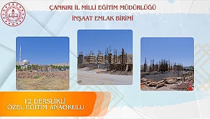 12 Derslikli Özel Eğitim Anaokulu Yapım Çalışmaları Devam Ediyor