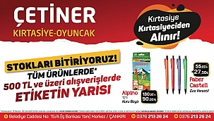 Çetiner Kırtasiye Kampanya Başlattı