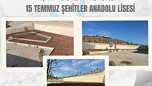15 Temmuz Şehitler Anadolu Lisesi istinat Duvarı Çalışmaları Tamamlandı