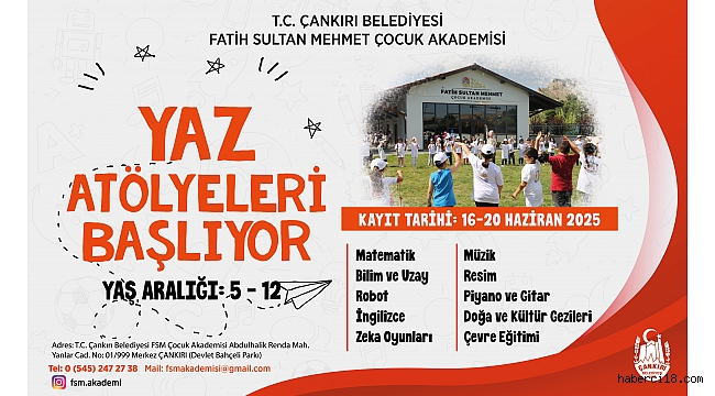 FSM Yaz Atölyeleri İçin Kayıtlar 16 Haziran'da Başlıyor