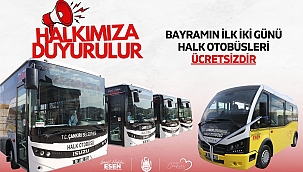 Halk Otobüsleri Bayramın İlk İki Günü Ücretsiz
