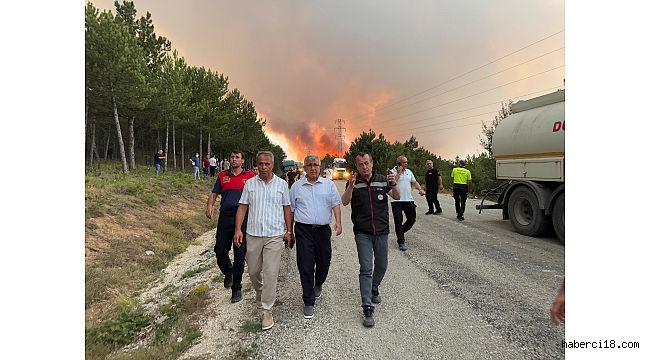 Hasan Sopacı Karabük'te Yangın Bölgesinde