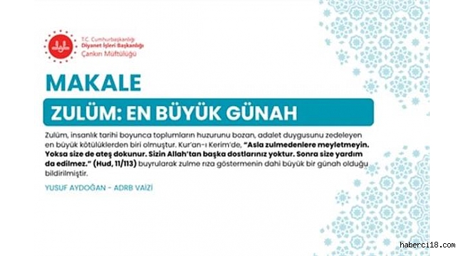 Zulüm: En Büyük Günah