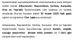 Atkaracalar, Bayramören, Çerkeş, Kurşunlu, Orta ve Yapraklı İlçelerimizde Kar Engeli