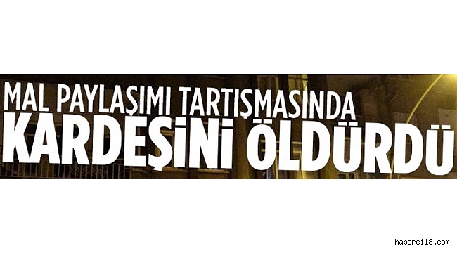 Paylaşılamayan Mal Yüzünden Kardeşini Vurdu 1 Ölü