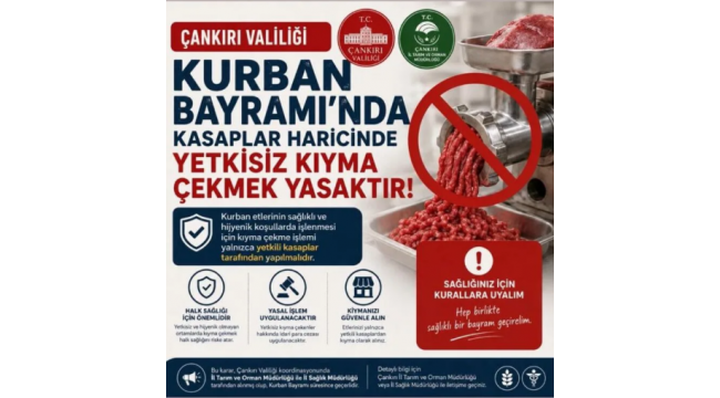 Et Çekme İşlemi İle İlgili Sadece Kasaplar Yetkili