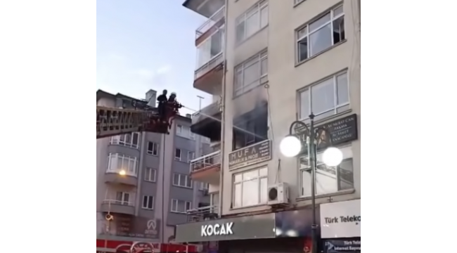 Çankırı Merkezde Daire Yangını