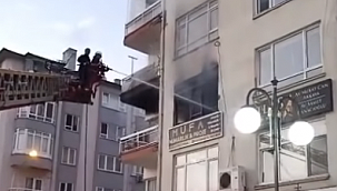 Çankırı Merkezde Daire Yangını