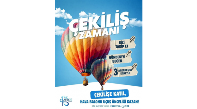 TuzFest'2026'da 30 Kişiye Hava Balonu Sürprizi!