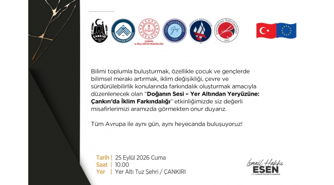 Tuz Mağarası Avrupa Araştırmacılar Gecesi'ne Ev Sahipliği Yapacak