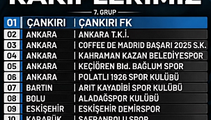Çankırı FK'nın Maç Takvimi Belli Oldu