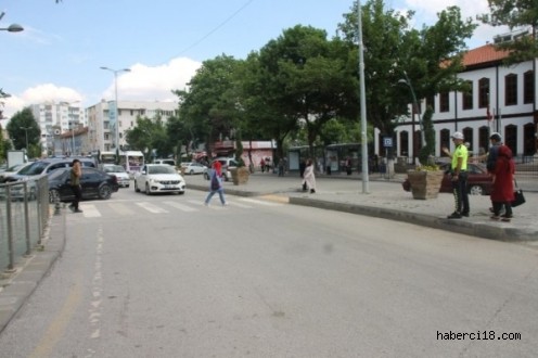 Çankırı'da Yayalara Trafik Denetimi