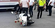 Motosiklet Sürücüsünün Taktığı Kask Hayatını Kurtardı